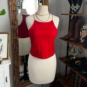 Red Tank Top, Crop (SIZE M/L)